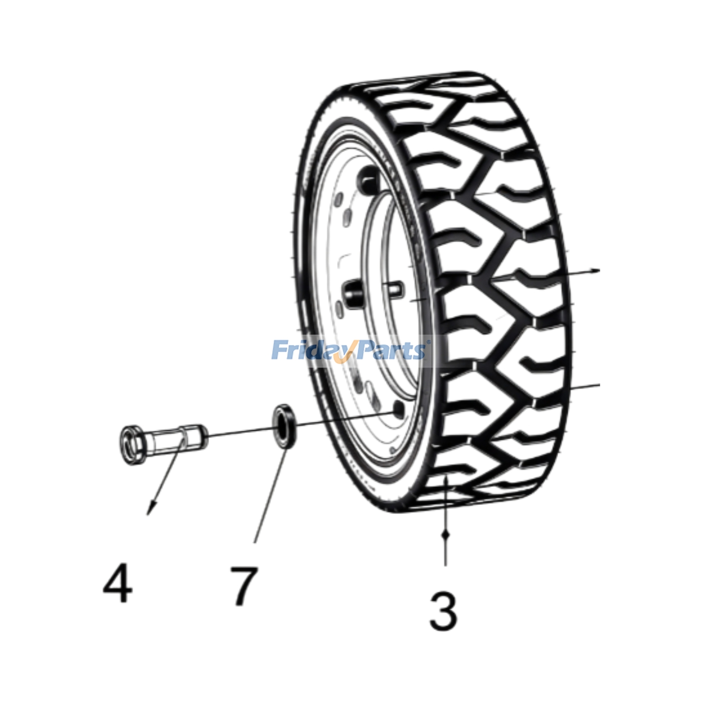 Solid Wheel for Aerial Work Platforms