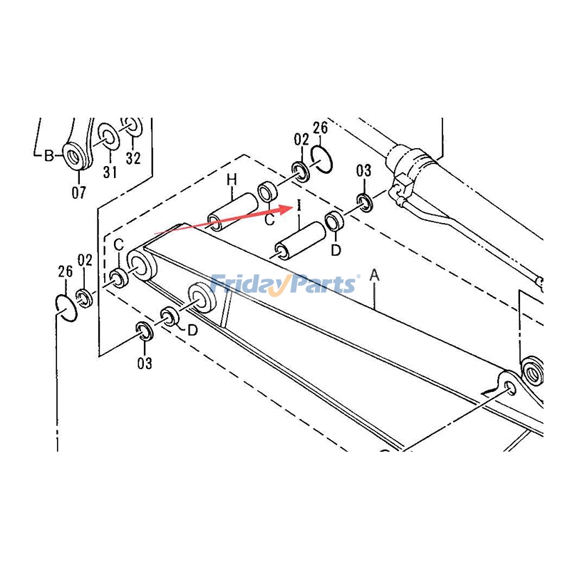 Spacer for Engine,Excavator