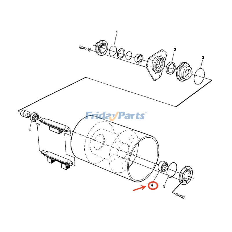 Rodamiento de rodillos esféricos 4700904258 para compactador Dynapac RC45 SCC122 CC102 CC142 CC1100 CC1200 CC1300 SCC1300C Para DYNAPAC