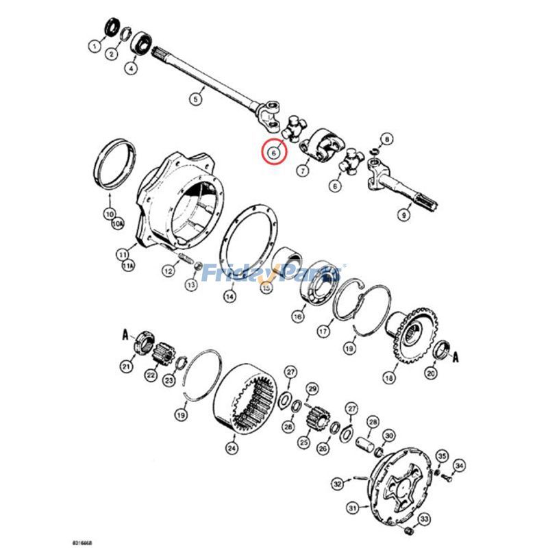 CASE用,New Holland用フォークリフト,ローダー用ユニバーサルジョイント
