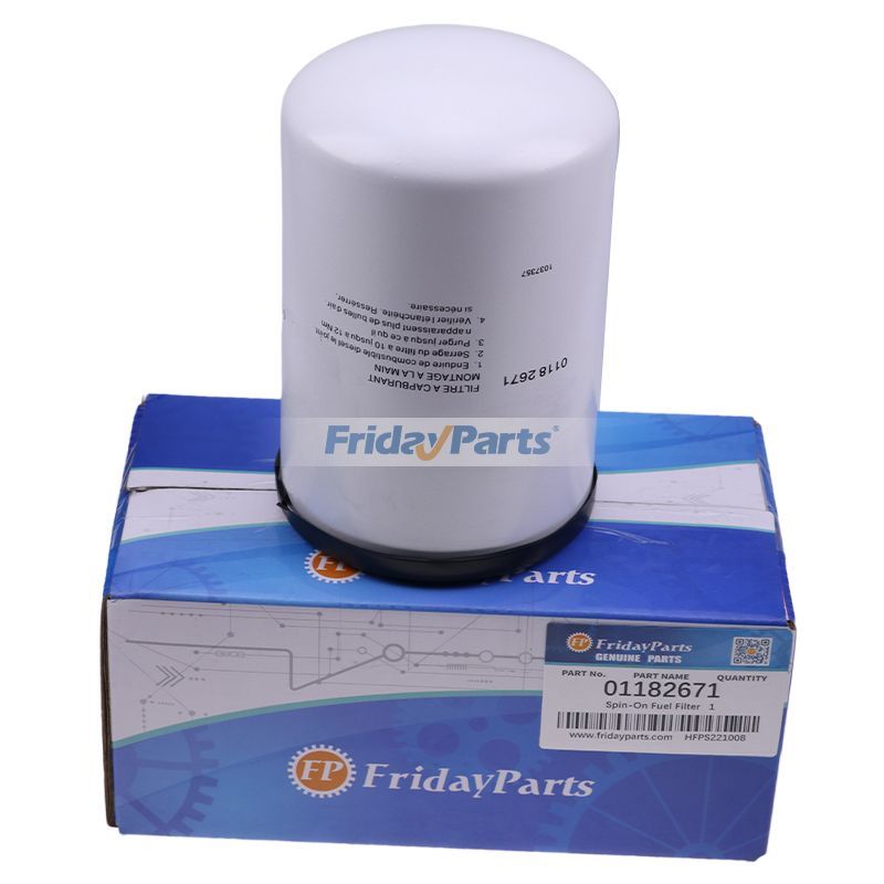 Anschraubbarer Kraftstofffilter 01182671 für Deutz-Motor TCD2012L042VM TCD2012L062VM TCD2013L042VM TCD2013L062VM