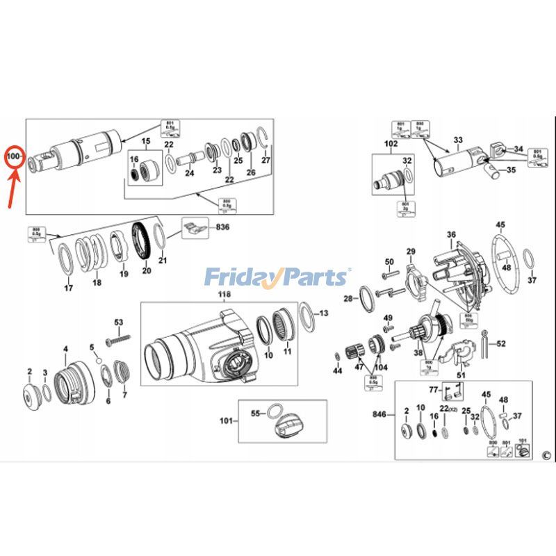 FridayParts Spindle Assembly