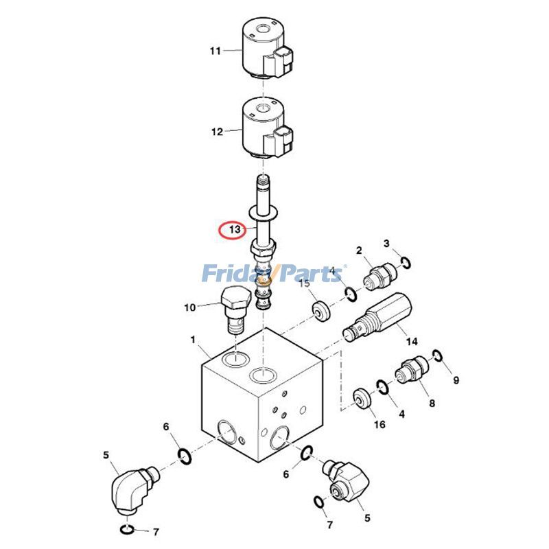 FridayPartsのスプールカートリッジバルブ 6090 6135 ハーベスターコンバイン