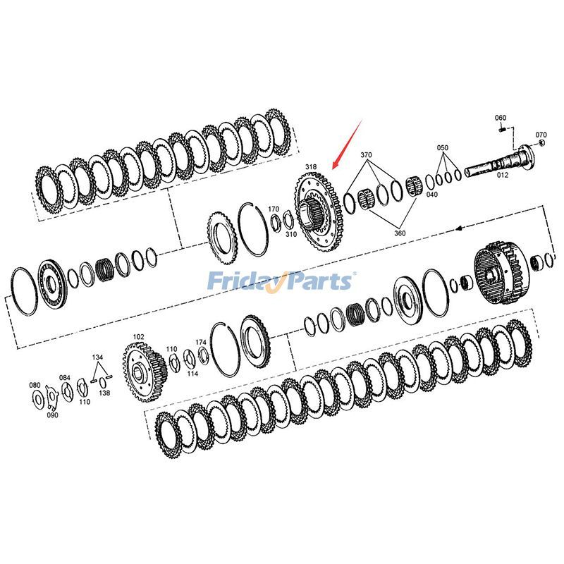Engranaje recto 4644252016 para caja de cambios ZF 4WG180 4WG200 Para ZF