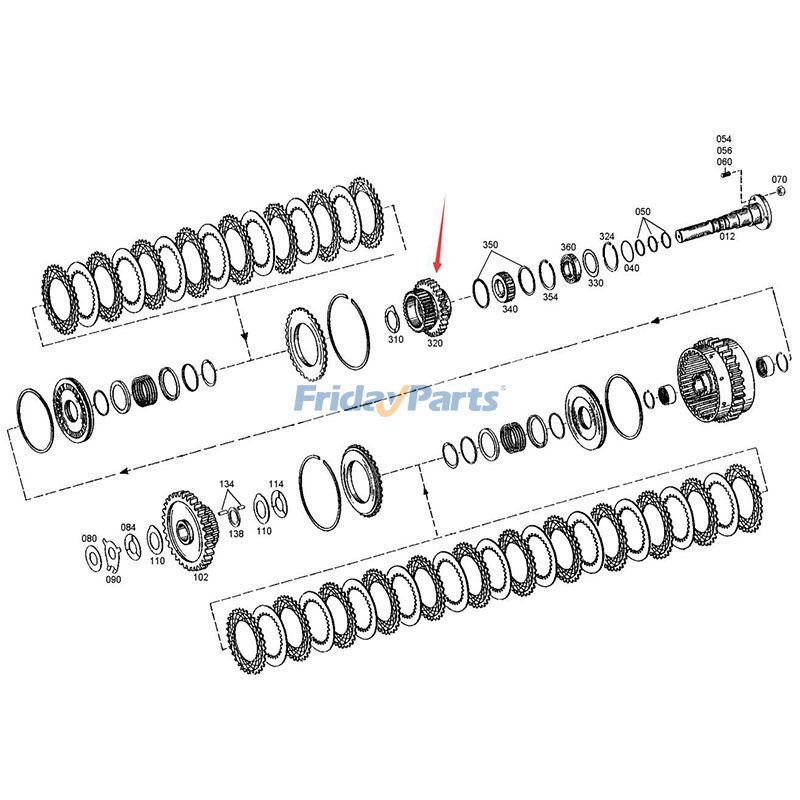 Engranaje recto 4644351012 para caja de cambios ZF 4WG180 4WG200 Para ZF