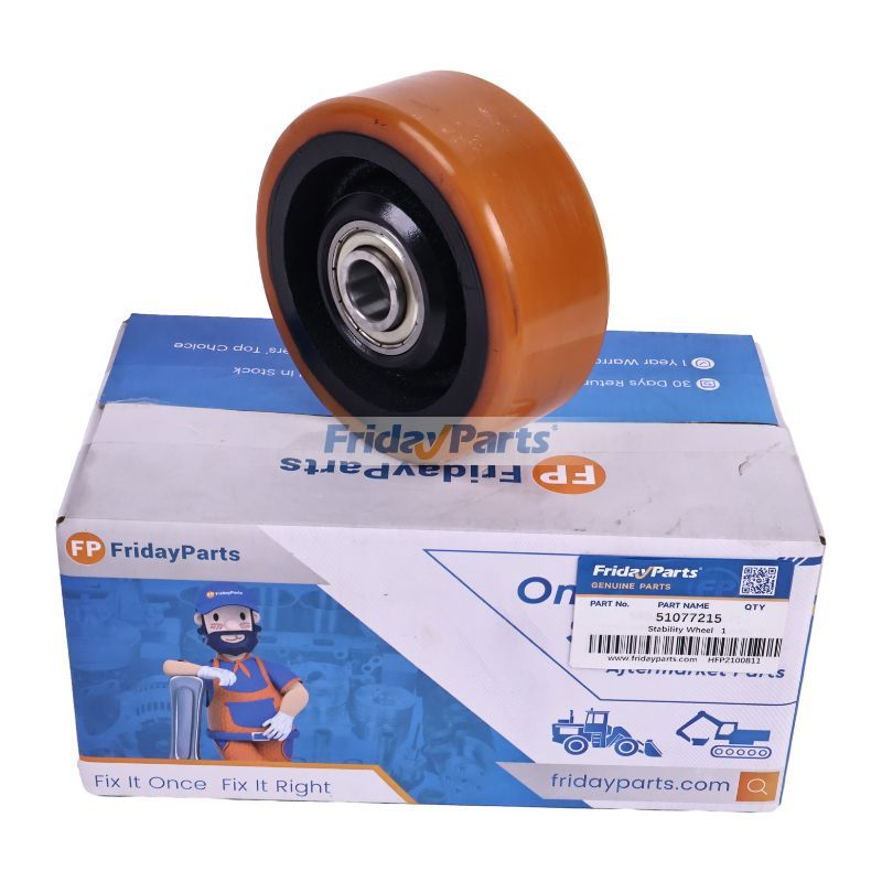 Roue de stabilité 51077215 pour chariot élévateur Jungheinrich ECE118 ERE120