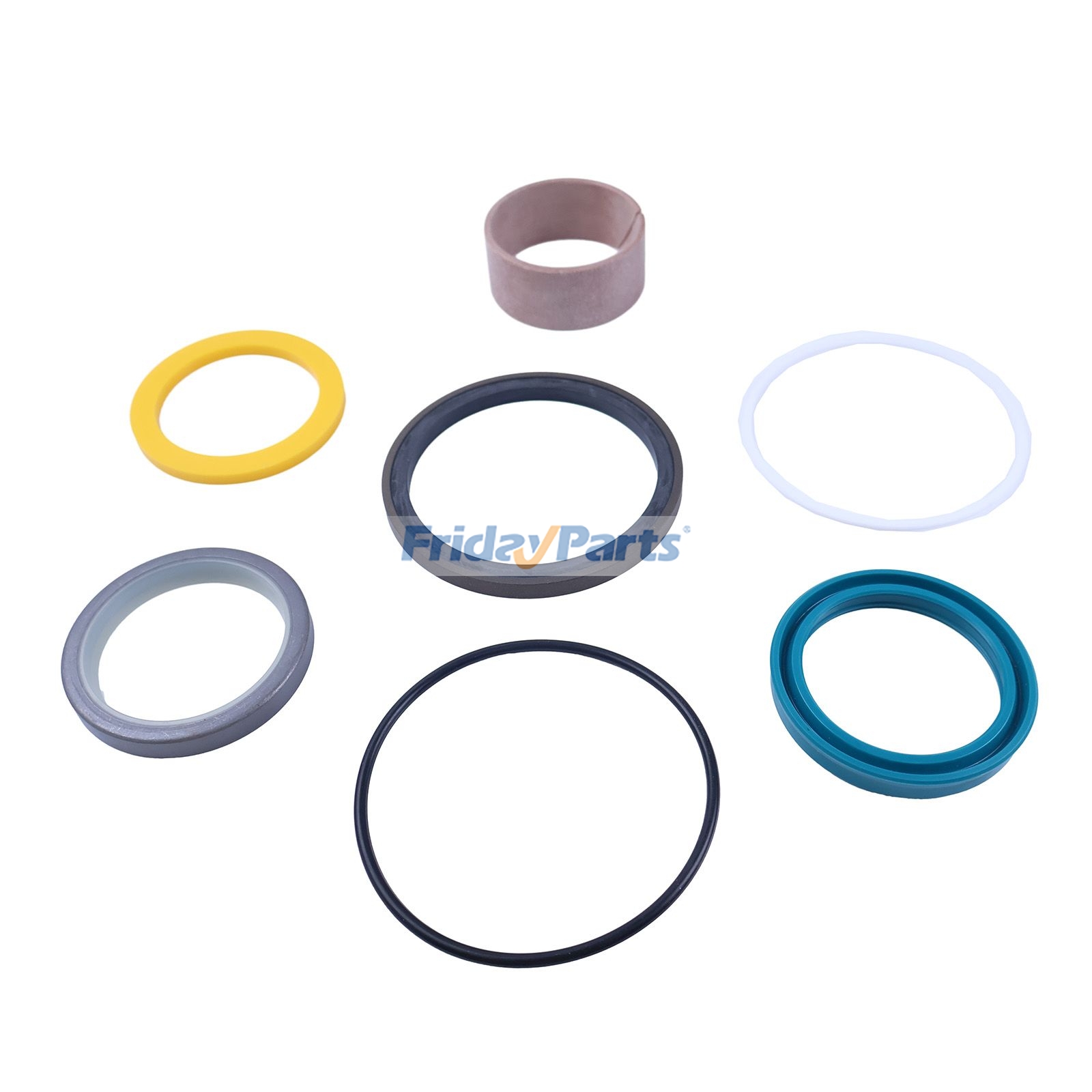 Dichtungssatz für Stabilisatorzylinder 85802571 für New Holland Baggerlader 555E 575E 655E 675E LB115 LB115CP