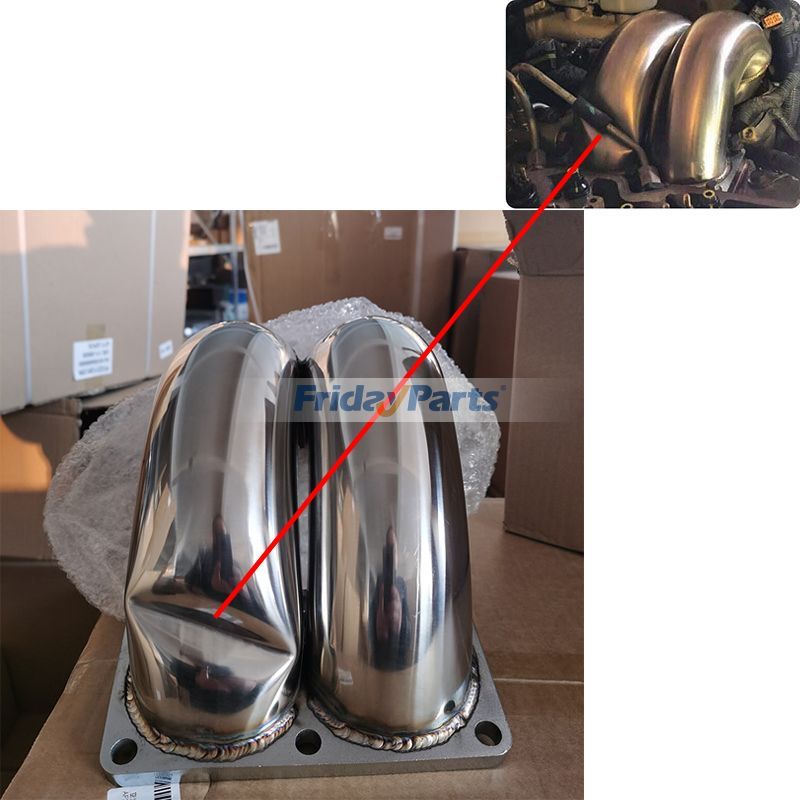 Colector de admisión de 3,5" para camioneta Dodge Ram 2500 3500 4500 5500 2007-2018 con motor Cummins de 6,7 L de FridayParts