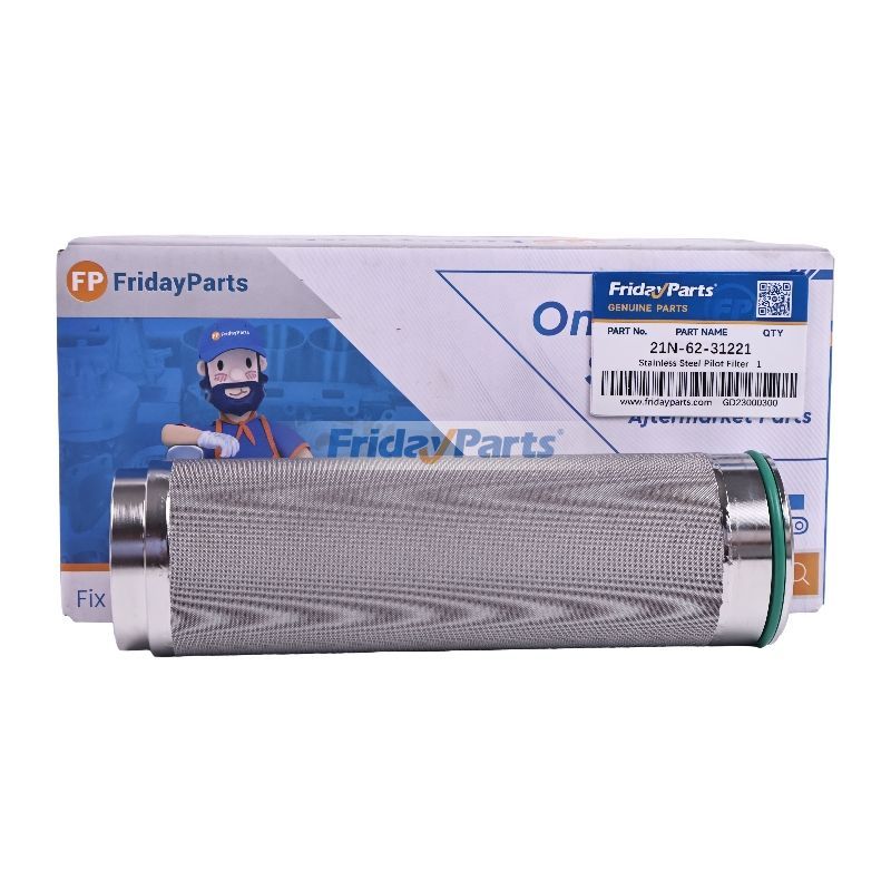 Edelstahl-Pilotfilter 21N-62-31221 für Komatsu-Bagger PC1250-8 PC1250SP-7 PC850-8 PC800-7 PC800-8 PC750-6 PC750-7