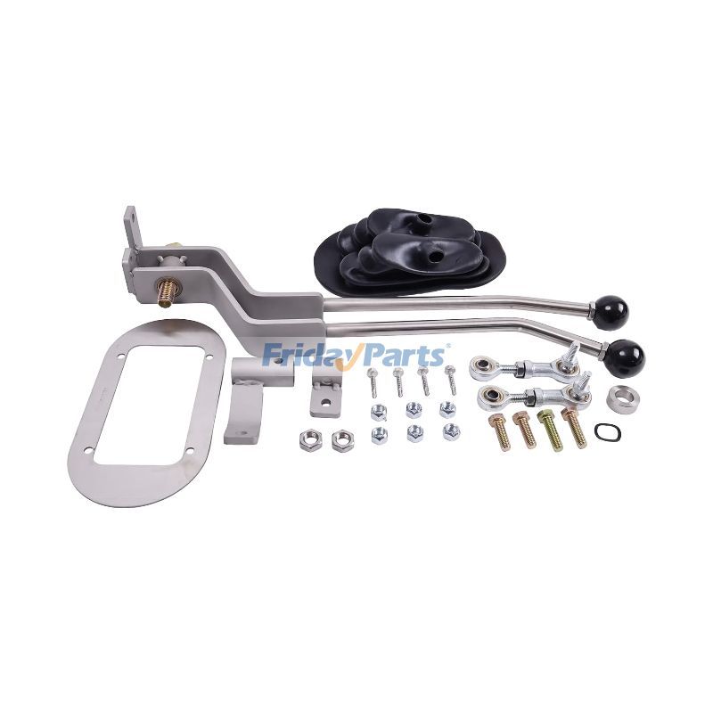 車両 GM NP205 8ボルトトランスファーケース用ブーツ付きステンレスツインスティックシフター