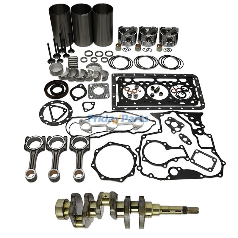 Standard-Überholungs- und Umbausatz und 3-teiliges Pleuel mit Kurbelwelle für Kubota D1703 D1703E Motor L3300 KL265