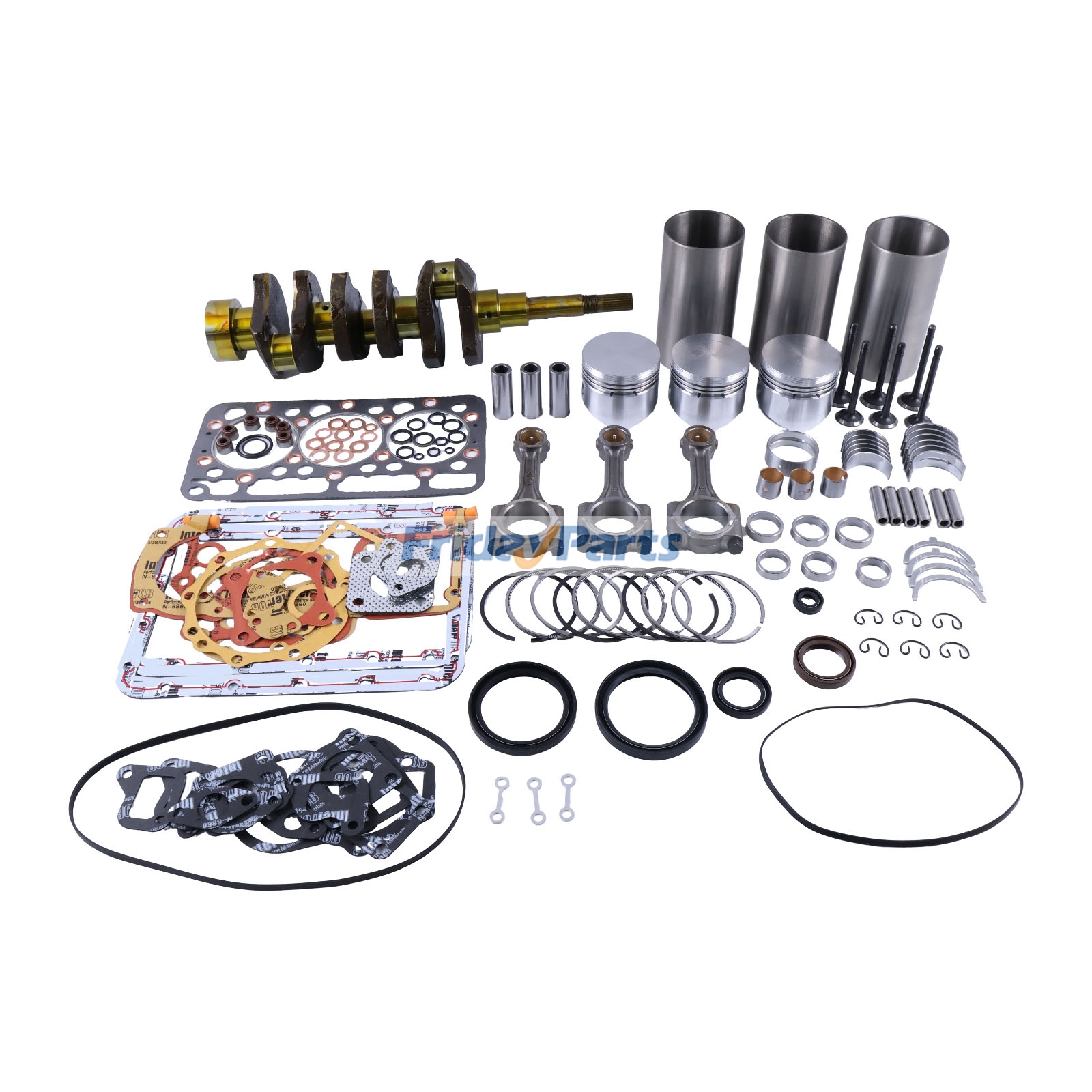 Kit de reconstrucción de revisión general estándar y cigüeñal y biela para motor Kubota D950