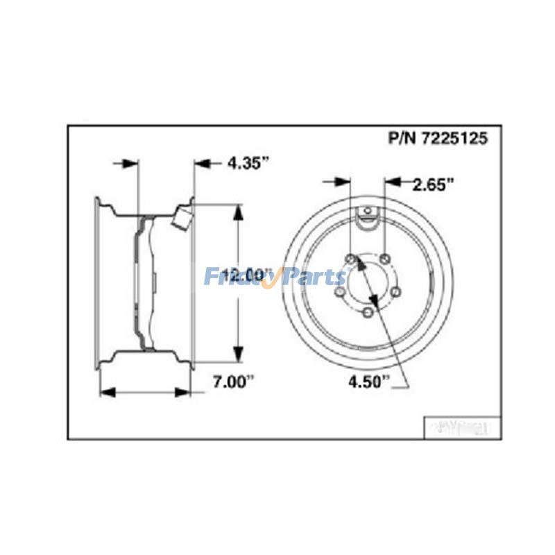 Standard Wheel Rim Skid Steer for Loader