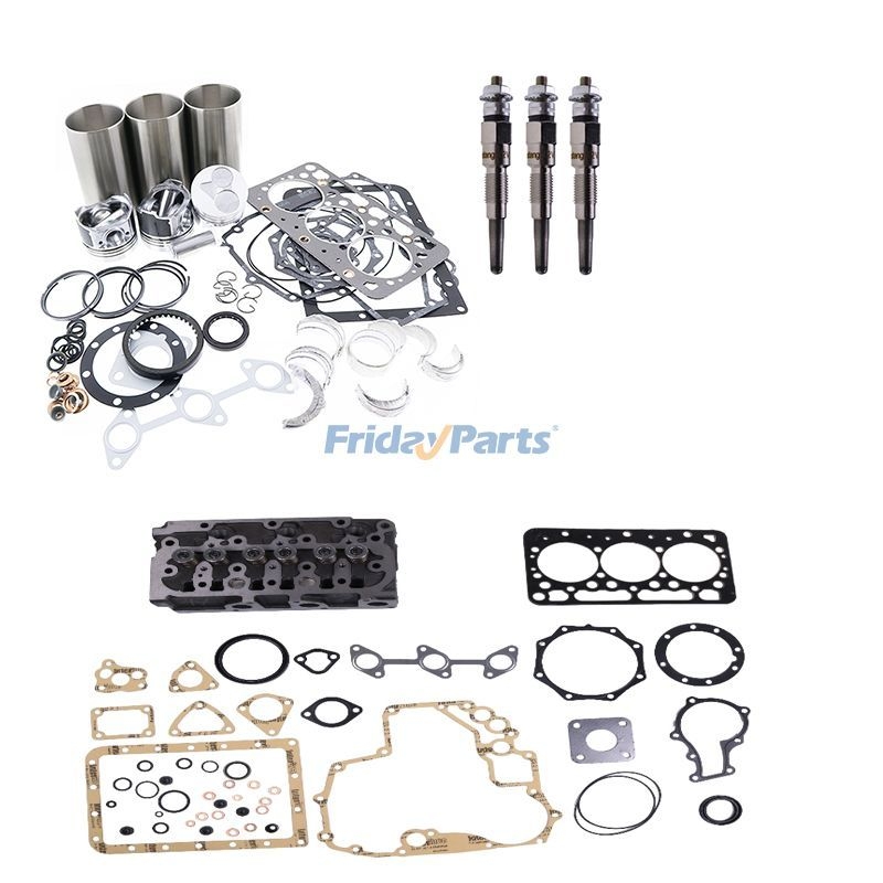 Standard Overhaul Rebuild Kit & Complete Cylinder Head & Glow Plug for