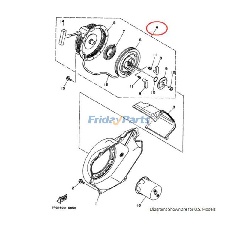 FridayParts Starter Assembly