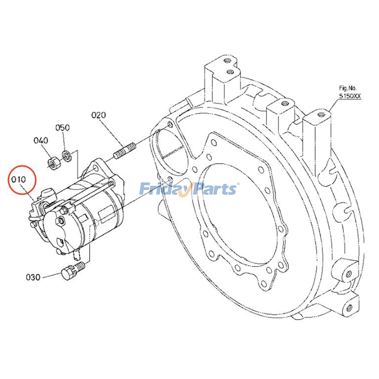 Starter Motor for Excavator,Loader