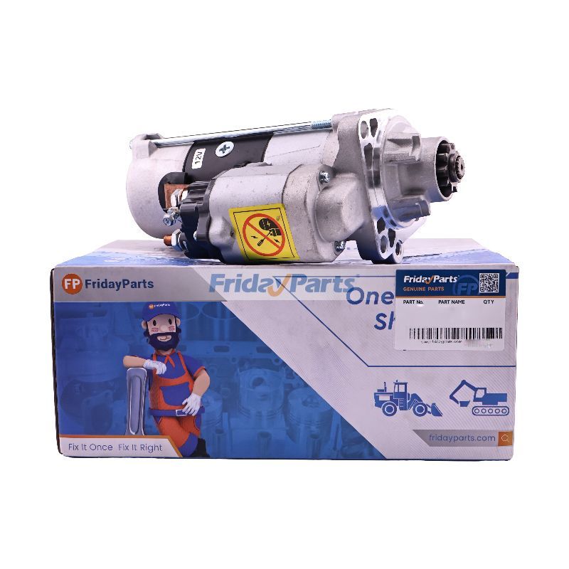 4.8KW Starter Motor 428000-5741 RE539696 for John Deere 250D-II 300D-II 310K 410K 7210R 7250R 7290R 8245R