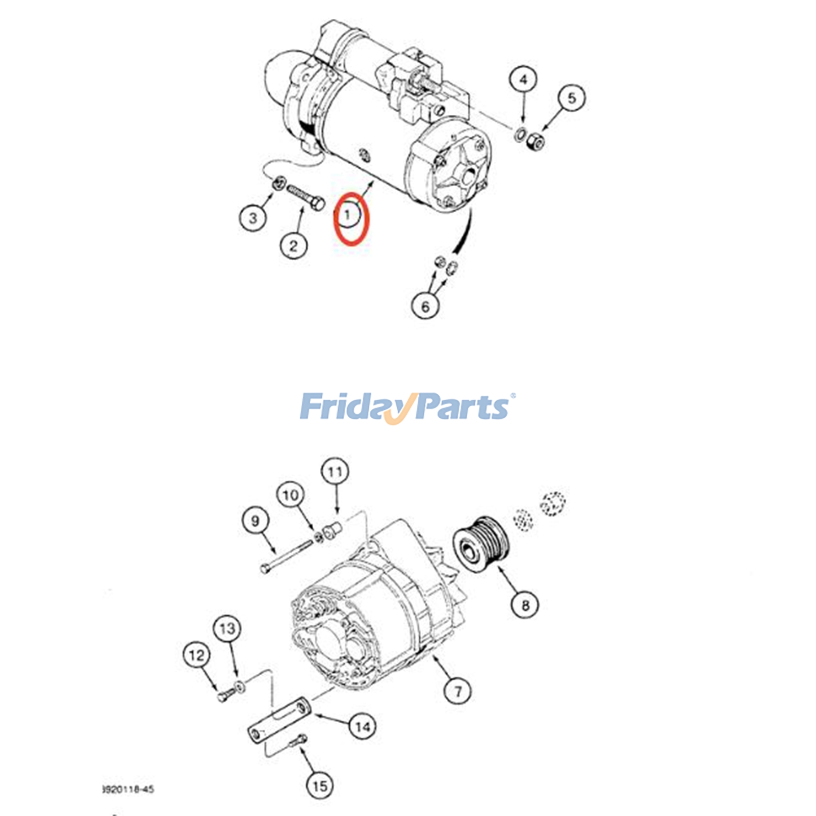 ハーベスター,トラクター スターターモーター
