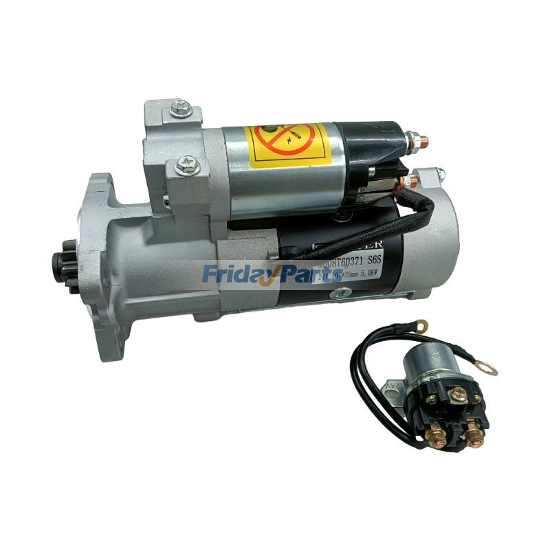Motor de arranque M008T60371 32B66-20100 para excavadora Mitsubishi S6S Caterpiller CAT 3066 E320C E320D Hitachi ZAX330 de FridayParts