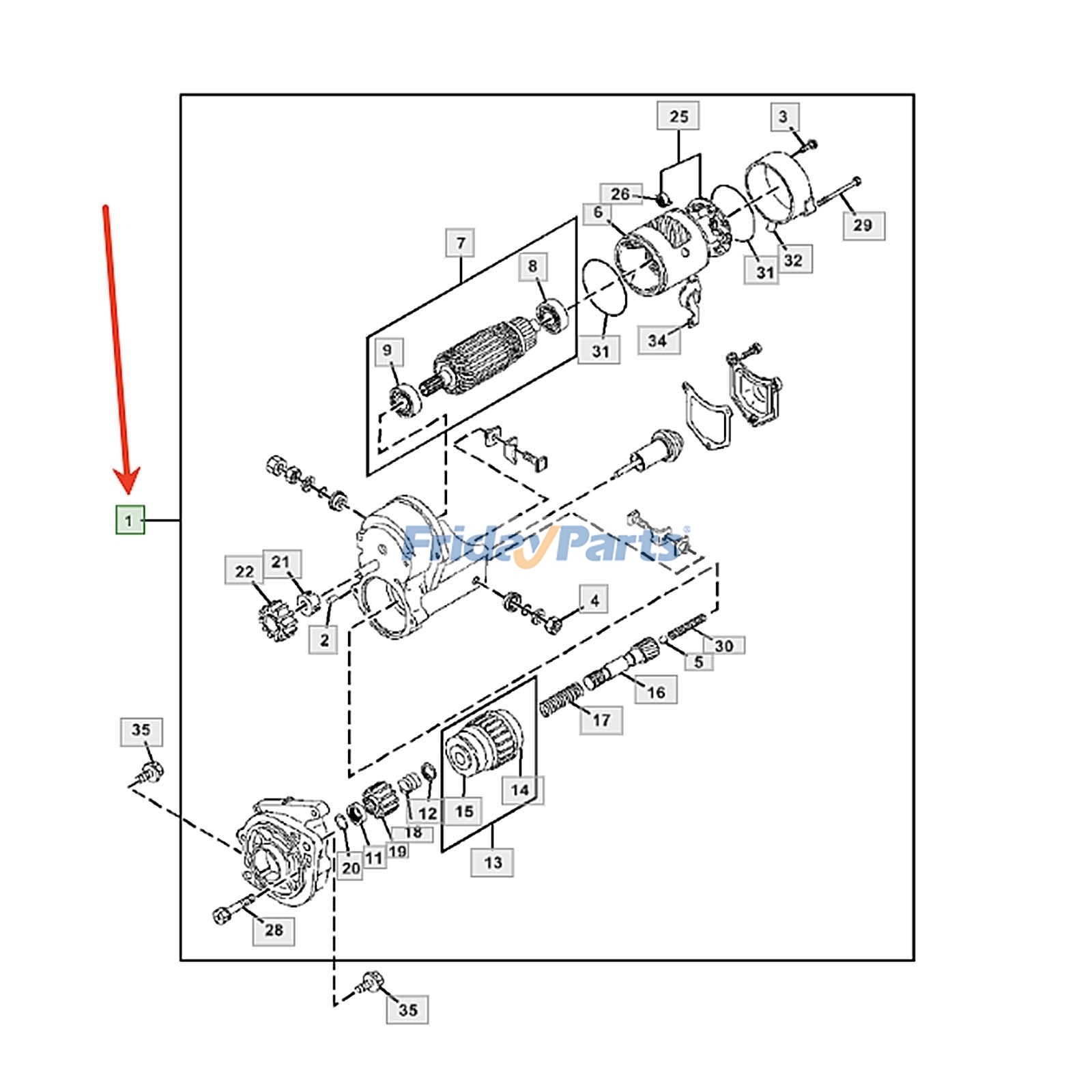 Starter Motor for Engine,Excavator