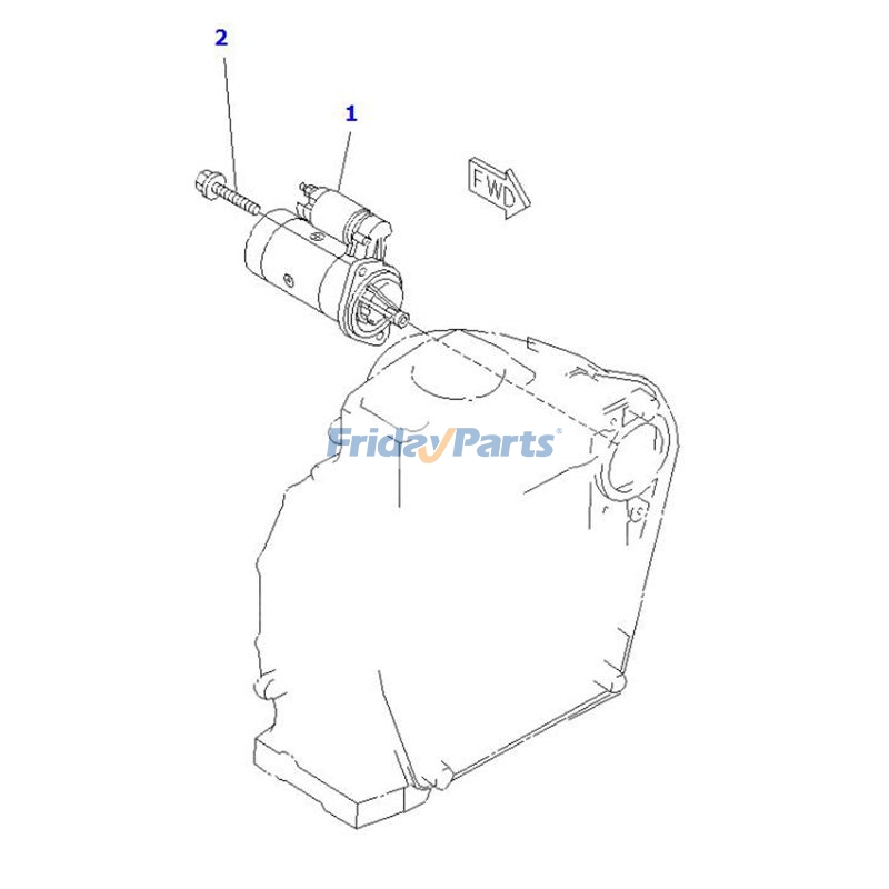 Motor de arranque de 12 V, 8 T, 0,8 KW, YM114362-77010 para Komatsu 1D75-1A, 1D75-1B, 1D84-1A, 1D84-1B, 1D84-1C para Motor  FridayParts