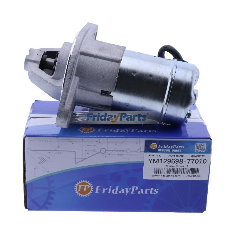 12V 11T Starter Motor YM129698-77010 for Komatsu Engine 3D82AE 3D84E 3D88E-3B 4D84E-3E Excavator PC20R-8 PC27R-8 PC35R-8 PC45R-8