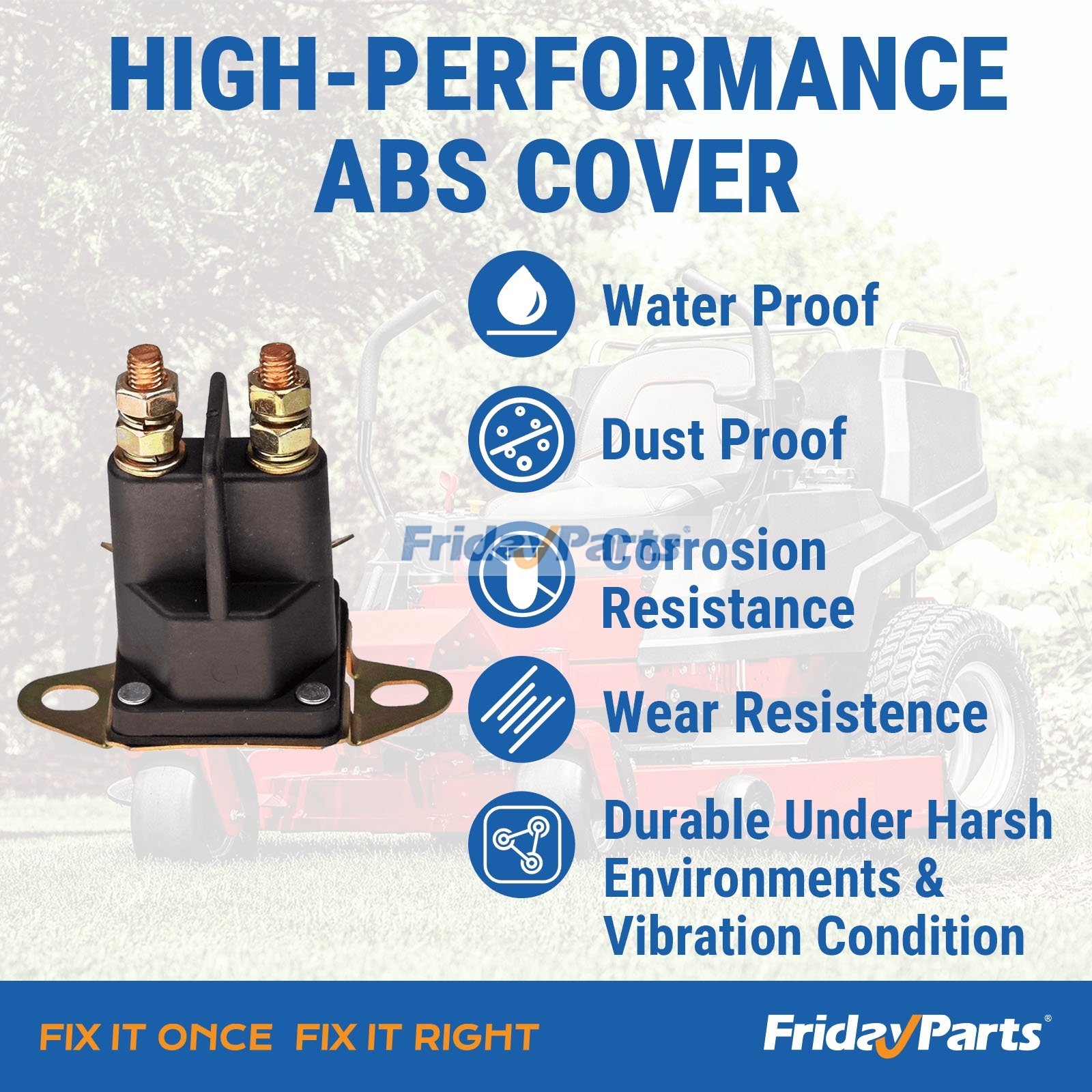 Mower 4-Pole Starter Solenoid 109946 109446X 740207 110167