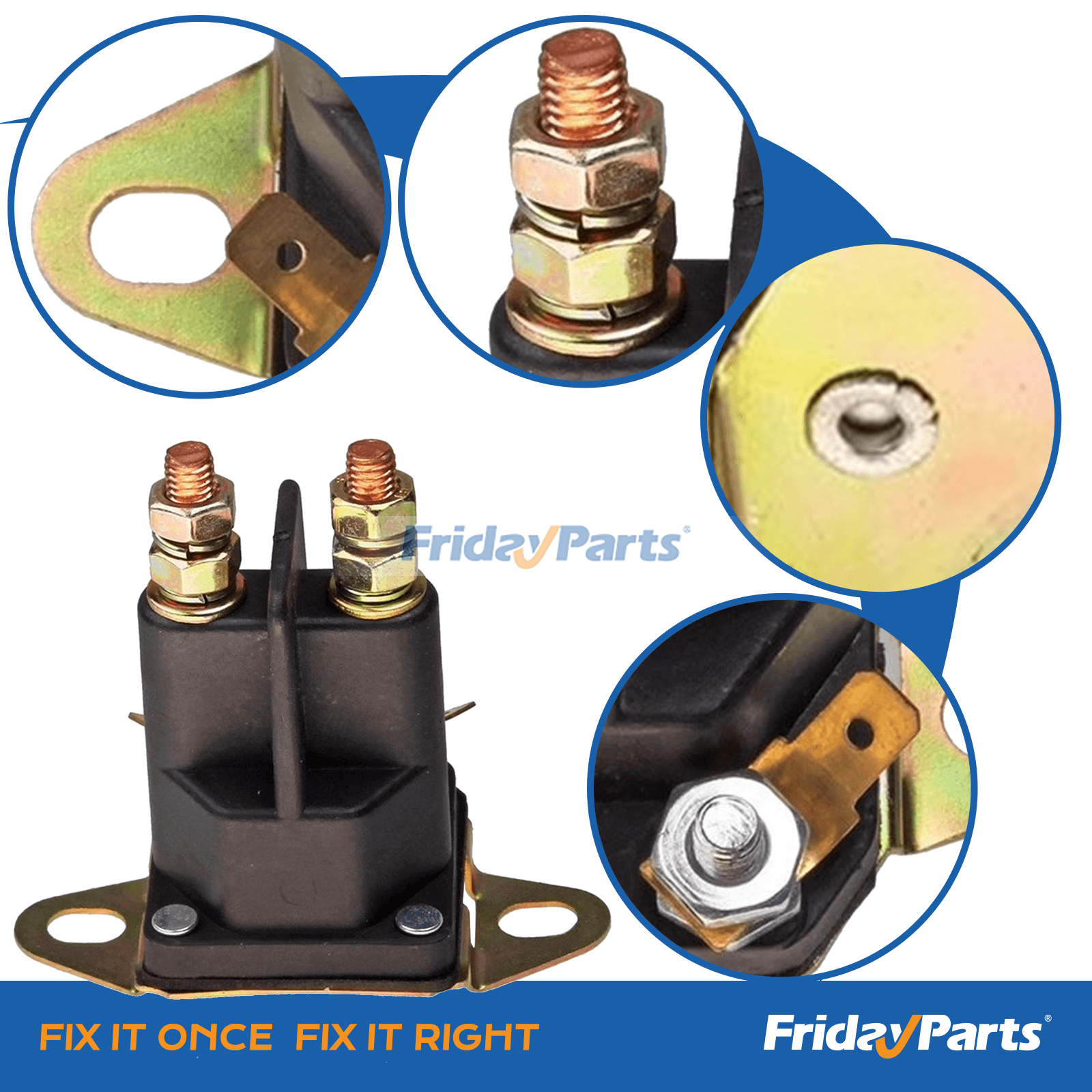  4-Pole Starter Solenoid 109946 109446X 740207 110167 For Husqvarna