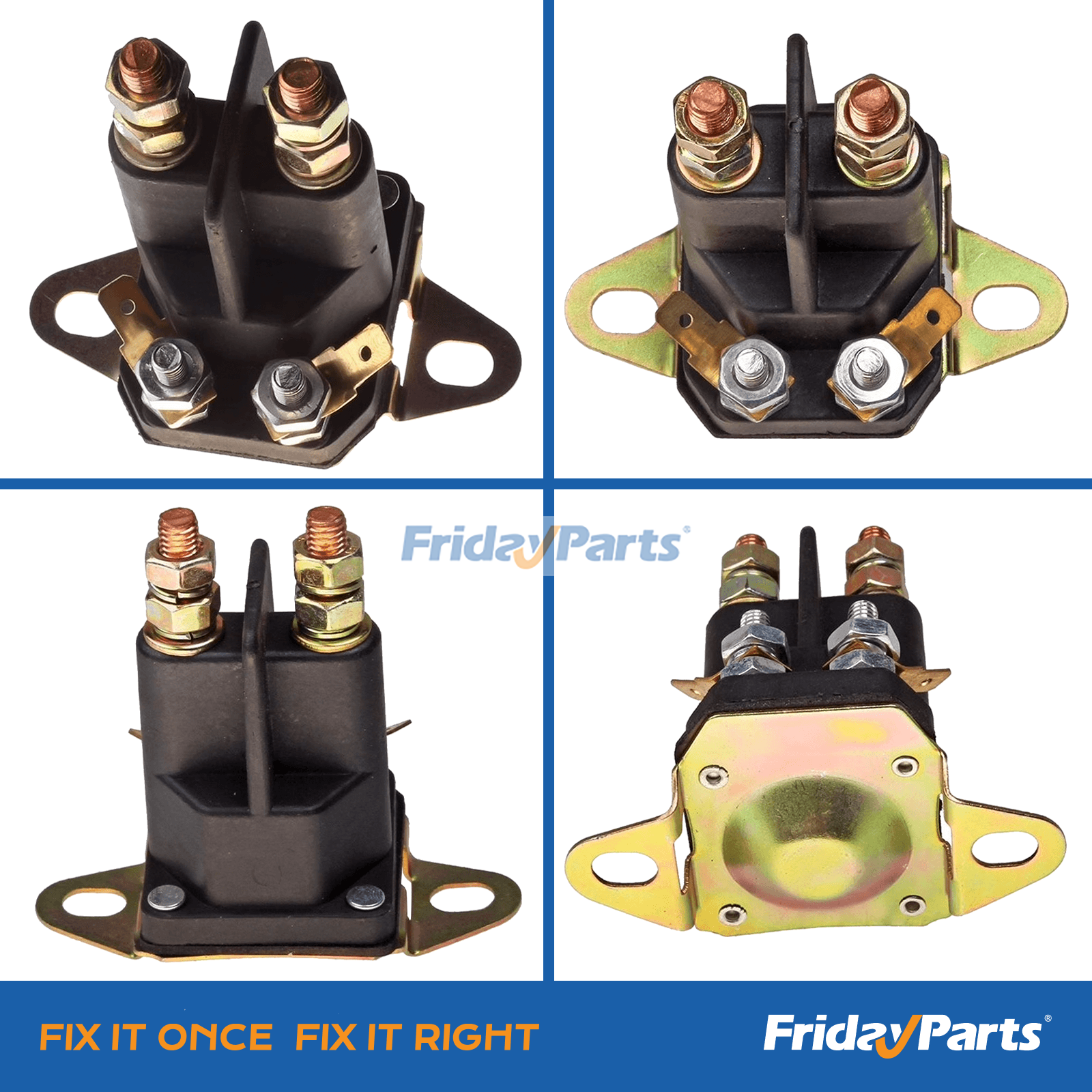 FridayParts 4-Pole Starter Solenoid 109946 109446X 740207 110167