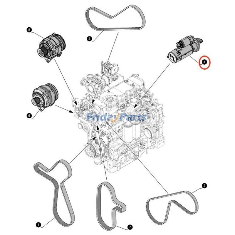 Démarreur pour Tracteur Pour CASE