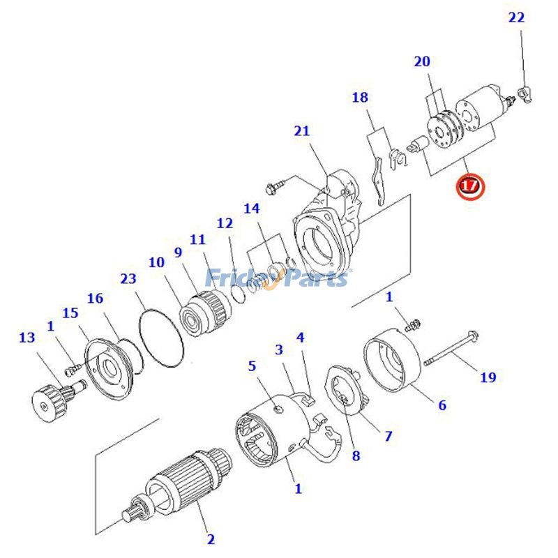 Starter Solenoid Switch YM129900-77590 for Komatsu Engine 4D92E Excavator PC110R-1 SK1020-5 Loader WA65-3 for less