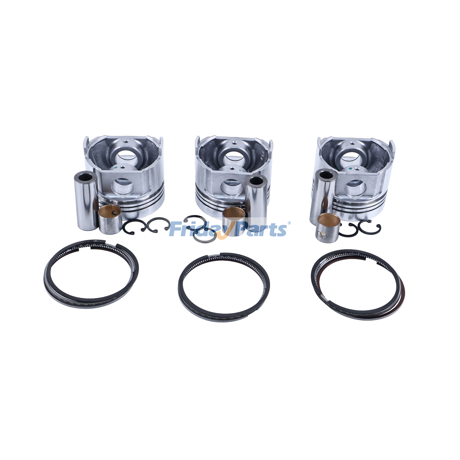 Kit piston standard avec segments pour moteur Isuzu 3YC1