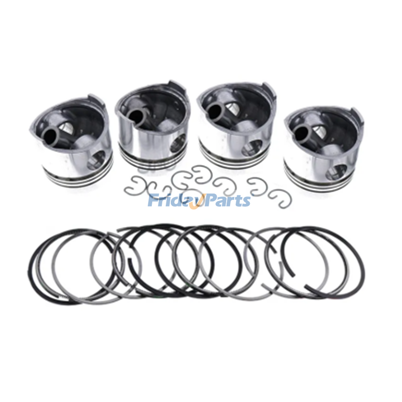 Standard Piston Kit with Ring for Nissan Engine K25 Forklift FG20N-F17D FG25N-F17D L02
