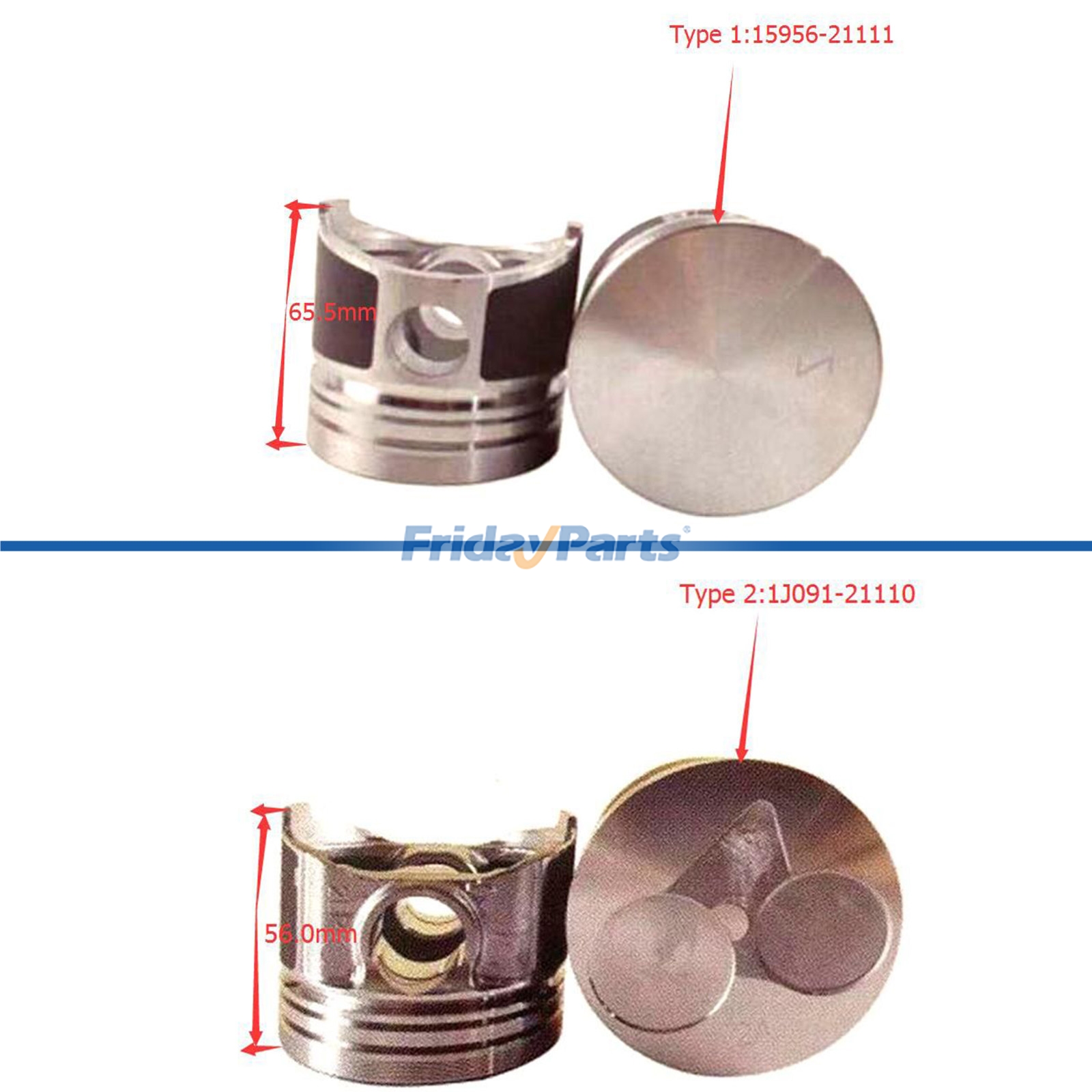 Kit de pistão STD com anel para motor Kubota Z602 para Motor,Escavadora ,Cortador de Grama,Trator