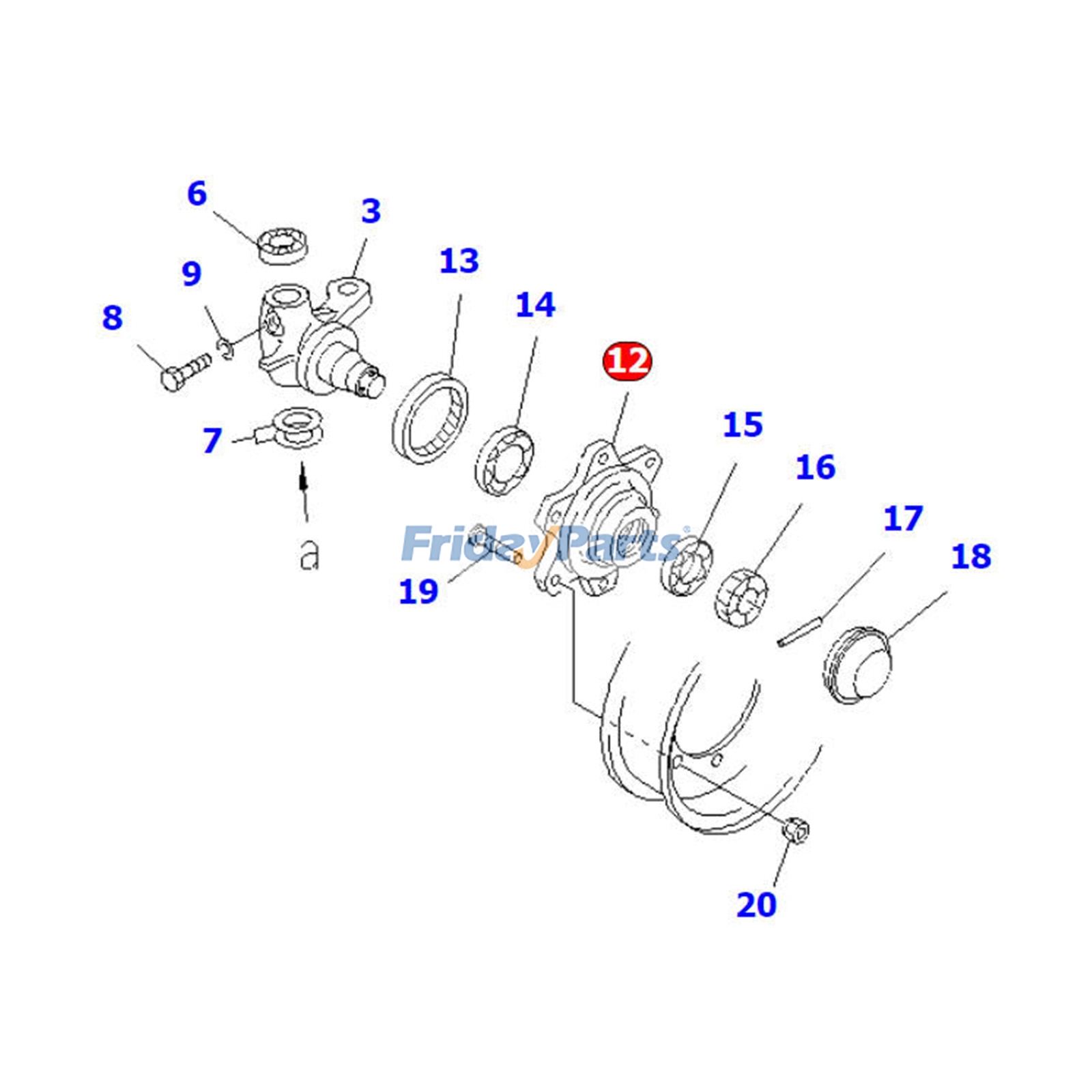 Steer Axle Wheel Hub for Forklift,Loader