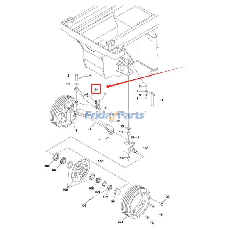 FridayParts Lenkzylinder für JLG-Scherenhebebühne