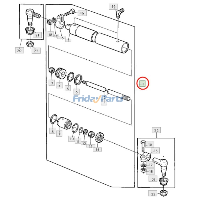 FridayParts Lenkzylinder