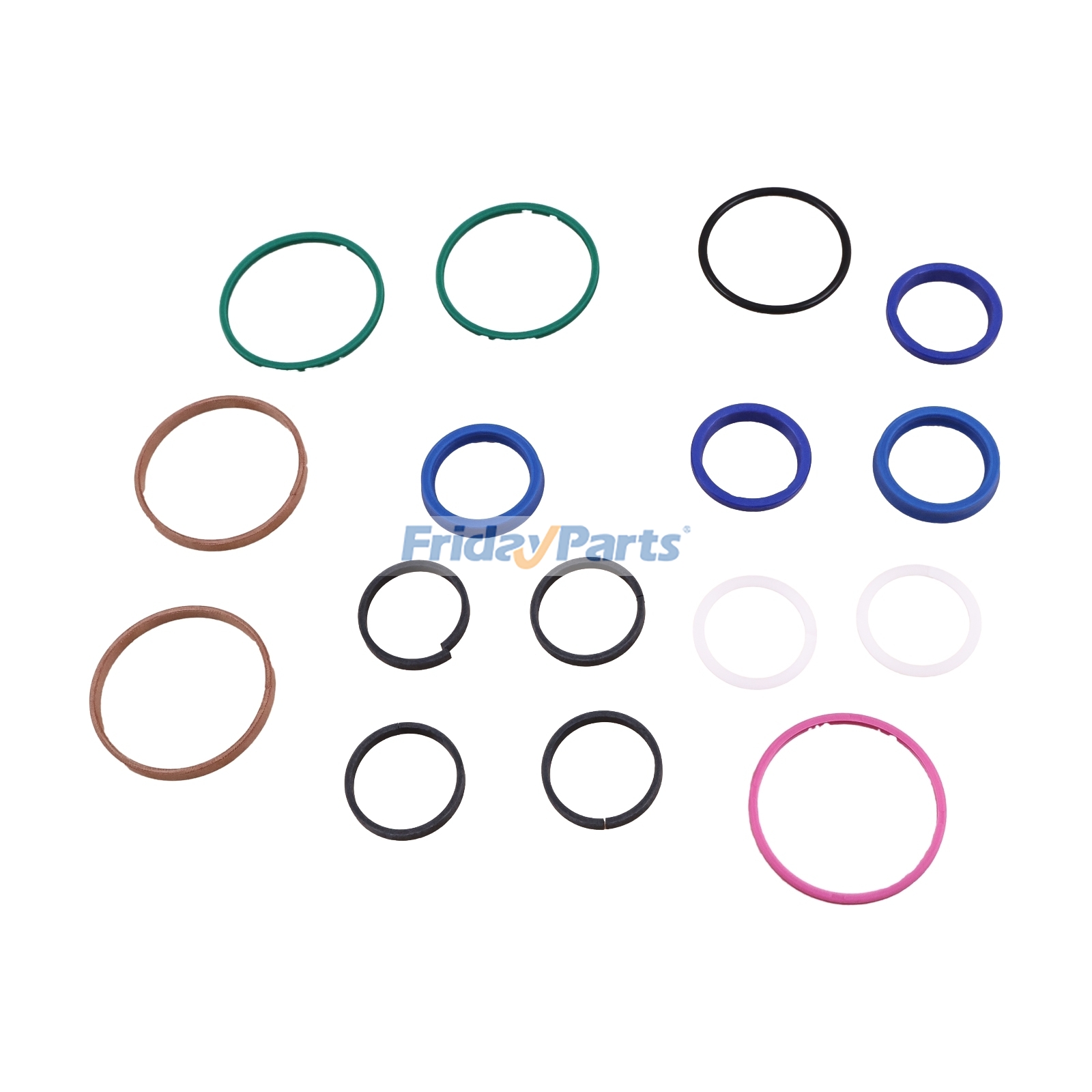 Kit de sello de cilindro de dirección 215-2023 para retroexcavadora Caterpillar CAT Engine 3054 C3.4 C4.4 414E 416D 416E 416F 420D 420E 420F 420F2 422E 422F 424D 428D de FridayParts