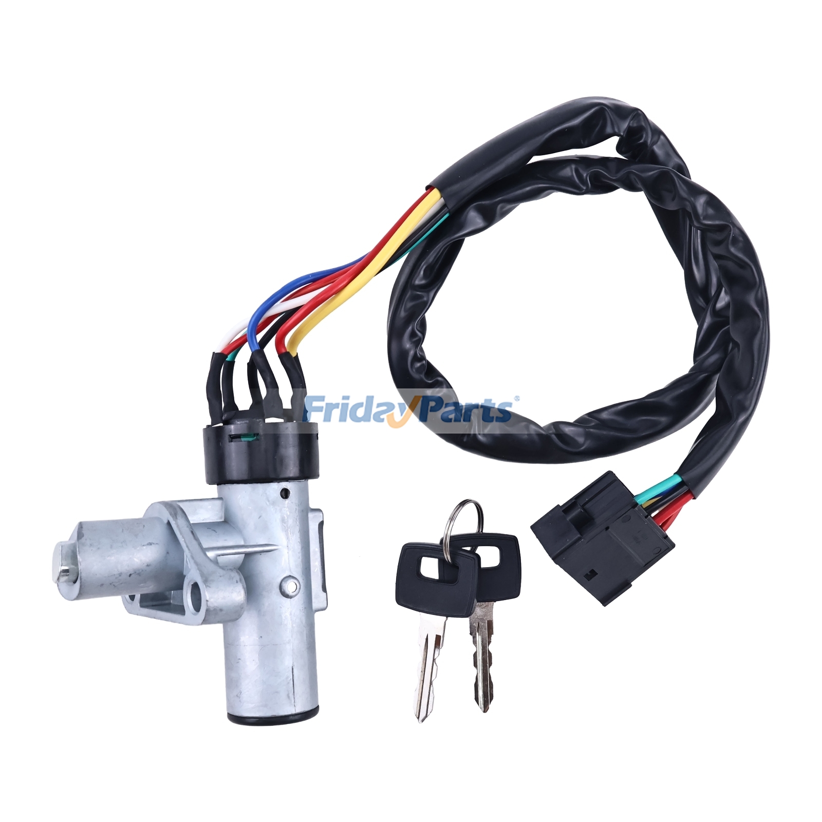 FridayParts Steering Lock With Cylinder And Key