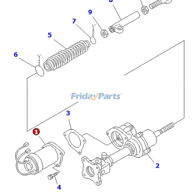 Motor de dirección 3BB-34-31821 para montacargas Komatsu FB30-11, FB30-11-W y FB30EX-8 Para KOMATSU