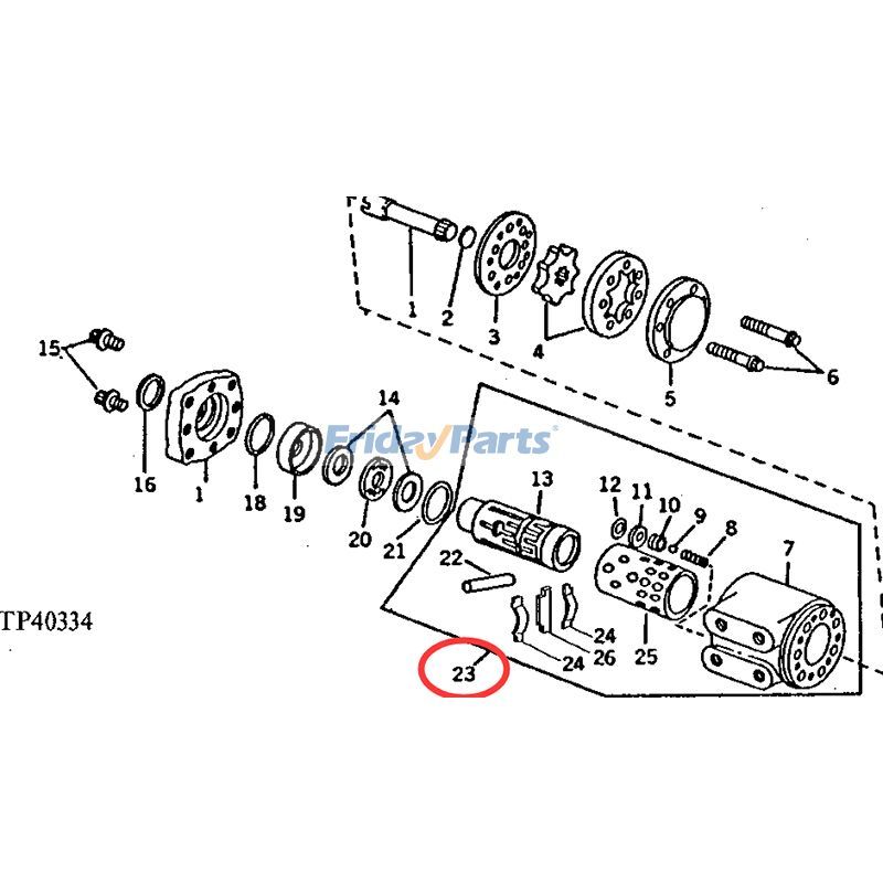 Steering Orbit Motor AT61108 for John Deere Tractor 2350 2355 2550 2555 2750 2950