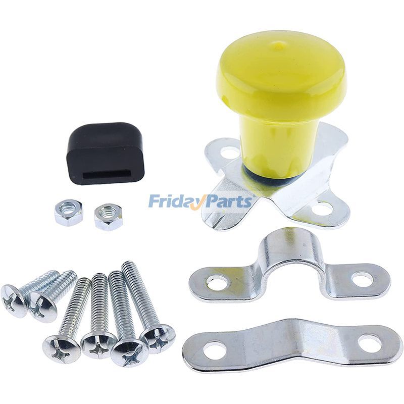 FridayParts Lenkrad-Drehknopf 5A6BU mit Gummimanschette, universell passend für Ford Cases, Woods Spinner und viele mehr (einstellbare Größe)