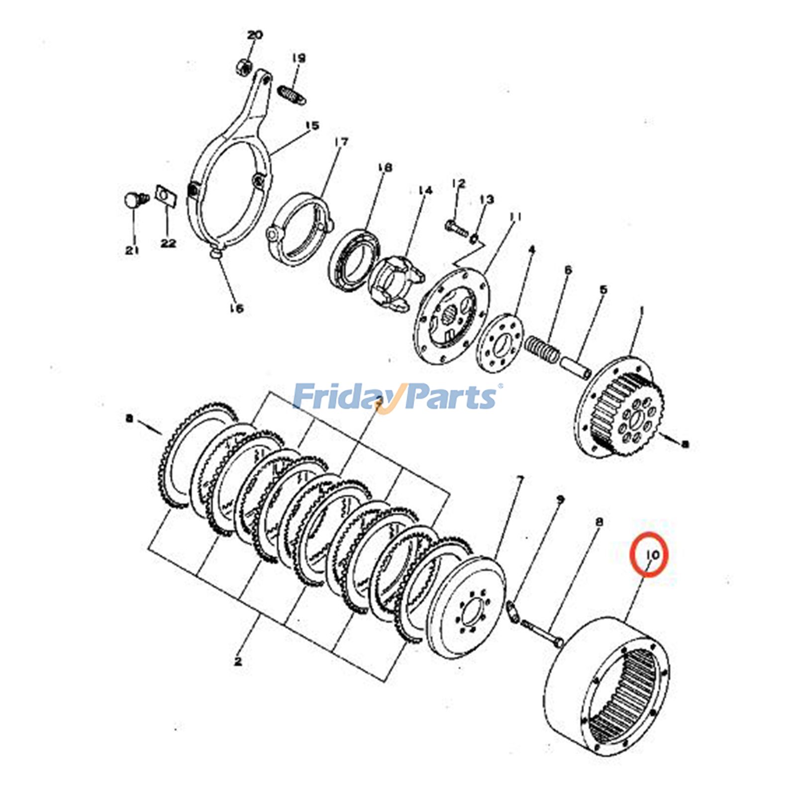 KOMATSU用ステアリングクラッチドラム
