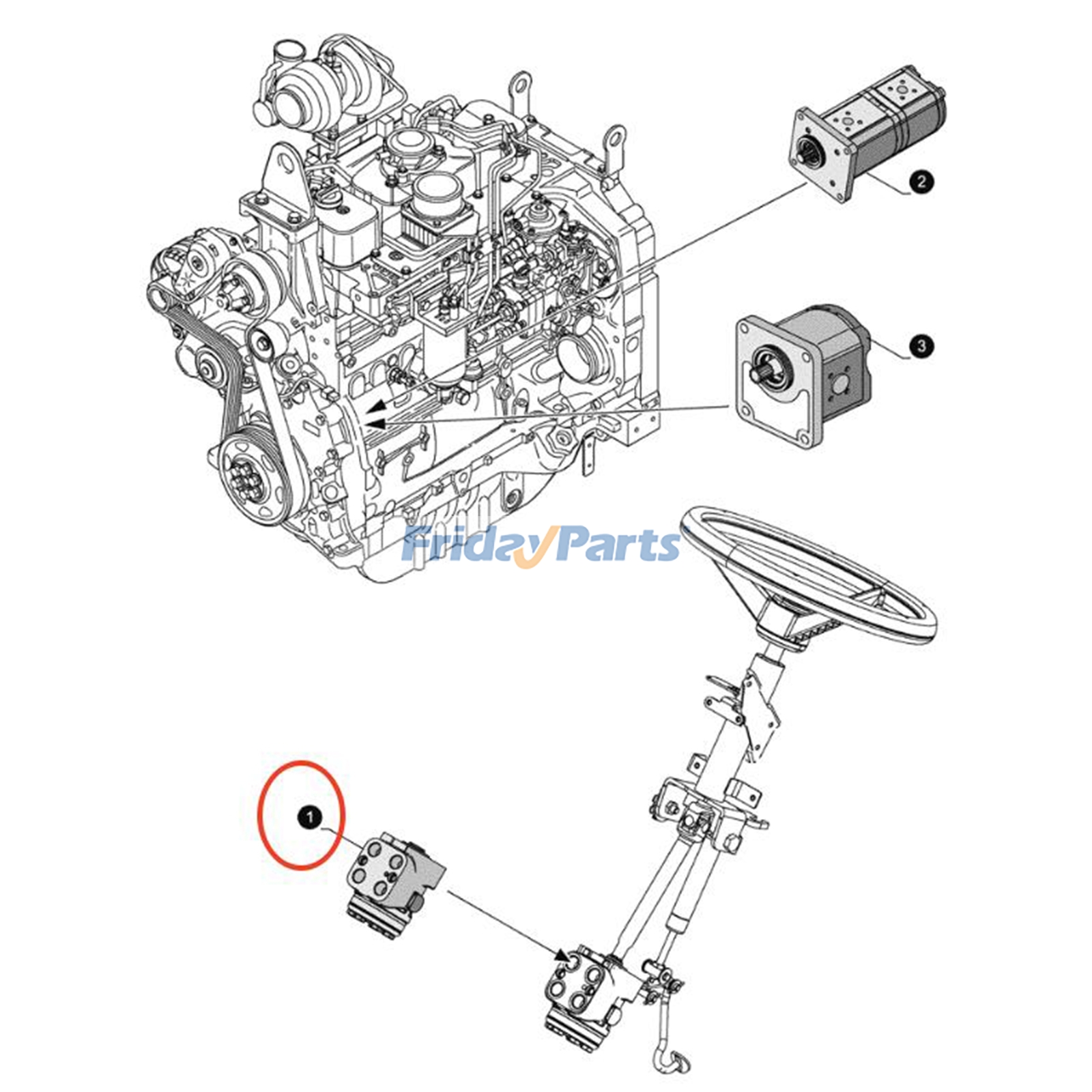 Steering Orbitrol Motor for Tractor
