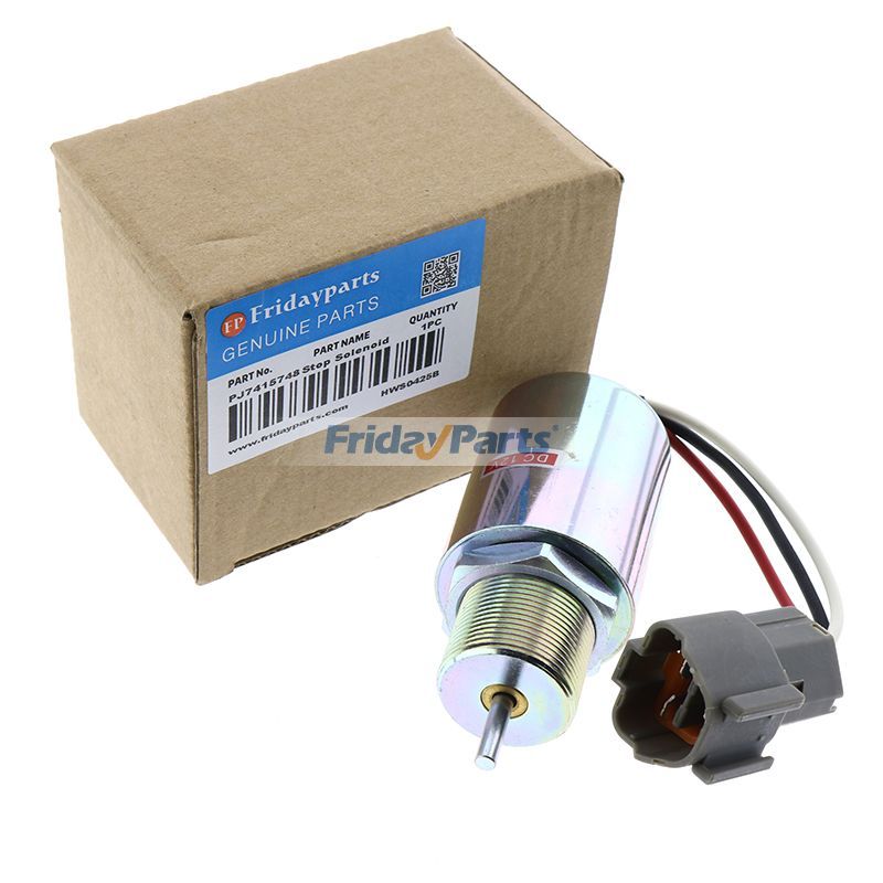12V Stop Solenoid Valve PJ7415748 for Volvo Excavator EC13 EC15 EC15B EC20 EC20B EC25 EC30 EC35 EC45 