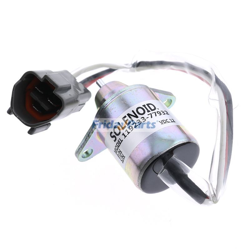 Solenoide de apagado de combustible de 12 V 119233-77932 para motor Yanmar 3TNE84 3TNE88 4TNE84 3TNV70 3TNV76 4TNV84 Tractor John Deere Excavadora Takeuchi Para HYUNDAI,Para JOHN DEERE,Para Takeuchi