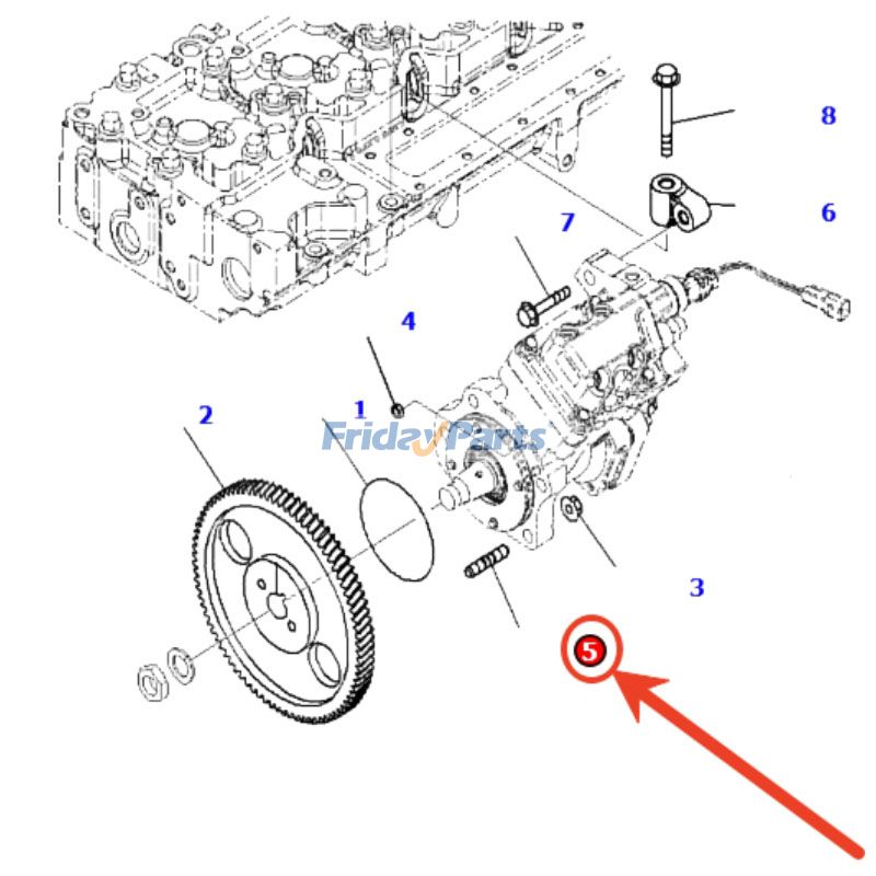 Perno prisionero 6742-01-5047 para motor Komatsu SAA6D114E-3, excavadora PC300-8M0, PC300LC-8, PC350LC-8, PC360LC-10, PC390LC-11 Para KOMATSU