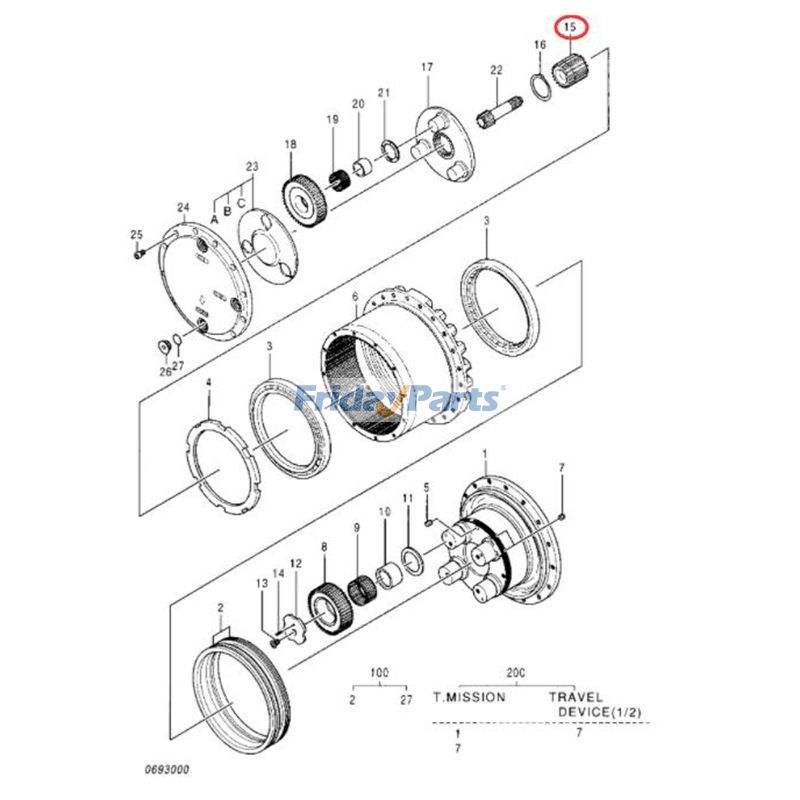 Sun Gear for Excavator