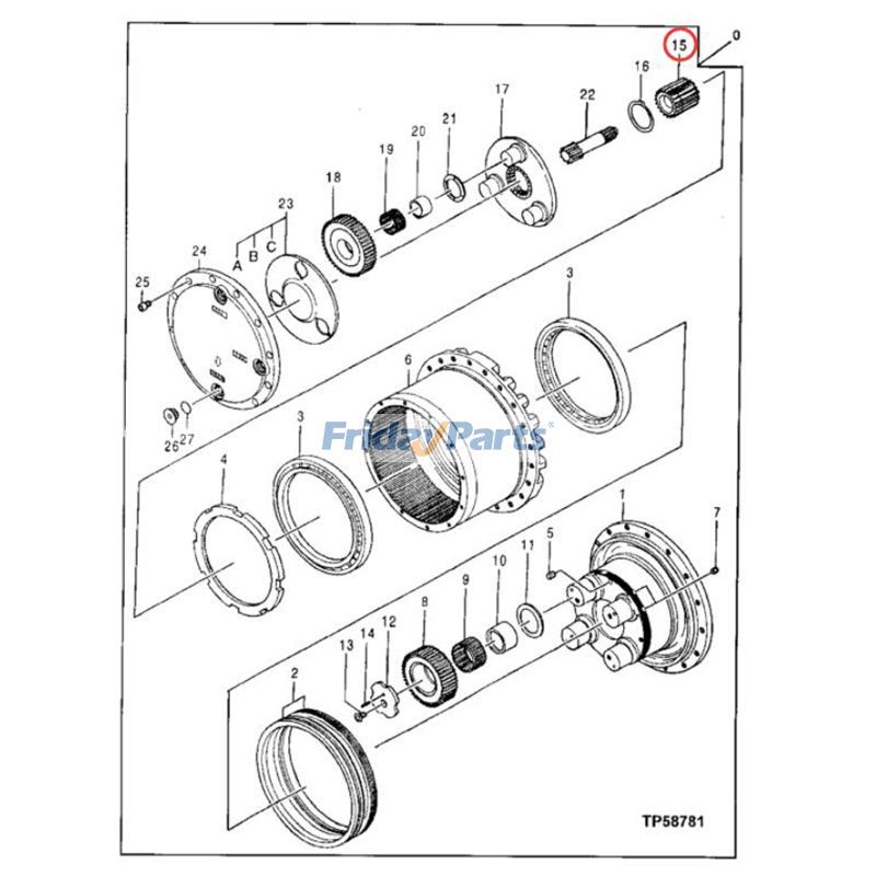 Sun Gear for Excavator