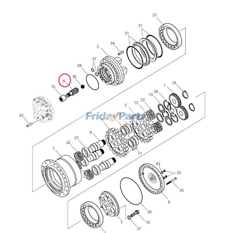 Sun Gear for Komatsu Doosan Daewoo SOLAR 220LC 220LL 220N 225LC 225NLC for Excavator